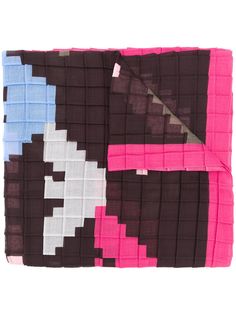Emporio Armani шарф с пиксельным логотипом