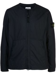 Stone Island куртка на молнии с вышитым логотипом
