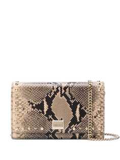 Jimmy Choo клатч Lizzie с тиснением под кожу змеи