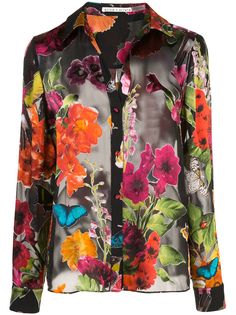 Alice+Olivia Eloise floral blouse