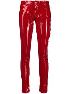 Frankie Morello glossy-effect skinny trousers
