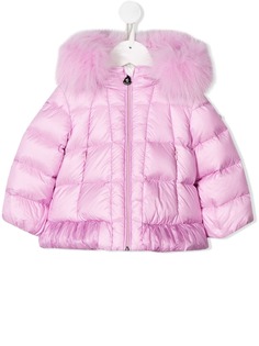 Moncler Kids пуховие с оторочкой из искусственного меха