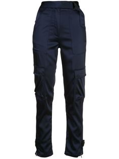 Jonathan Simkhai high-waisted satin cargo trousers