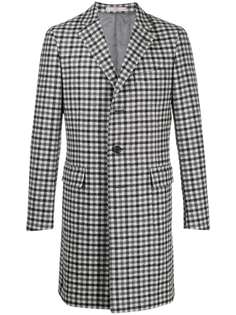 Corneliani checked single-breasted coat