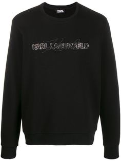 Karl Lagerfeld logo embroidery sweatshirt
