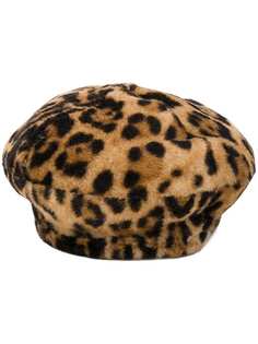 Yves Salomon leopard print cap