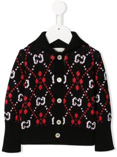 Gucci Kids кардиган с узором GG