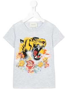 Gucci Kids футболка с принтом тигра