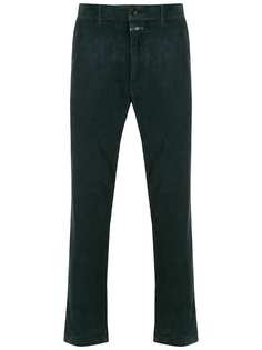 Closed cropped corduroy trousers