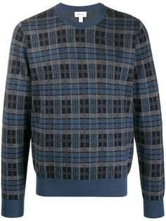 Brioni jacquard check knitted jumper