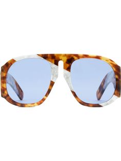 Gucci Eyewear массивные солнцезащитные очки-авиаторы