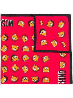 Moschino teddy bear print scarf
