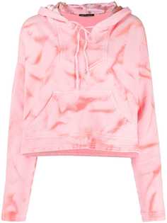 Htc Los Angeles cropped tie-dye hoodie