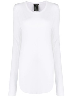 Ann Demeulemeester удлиненный топ из джерси с круглым вырезом
