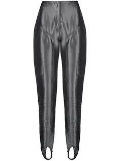 Mugler metallic stirrup trousers