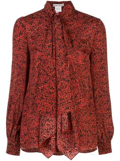 Alice+Olivia Tammy floral print pussybow blouse