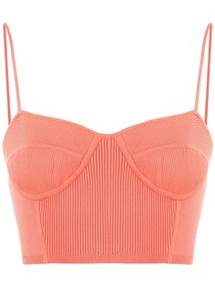 T By Alexander Wang укороченный топ-бюстье