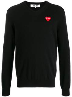 Comme Des Garçons Play logo embroidered sweater