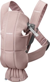 Рюкзак-переноска Baby Bjorn Mini Cotton, пыльно-розовый