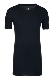 Удлиненная черная футболка с драпировкой Rick Owens