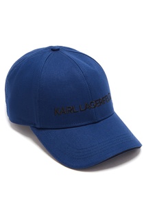 Синяя бейсболка с вышитым логотипом Karl Lagerfeld