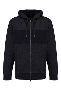 Синее худи на молнии Hugo Boss