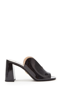 Черные лакированные мюли Prada