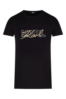 Черная футболка с логотипом Karl Lagerfeld