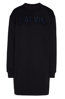 Черное платье-свитшот Calvin Klein