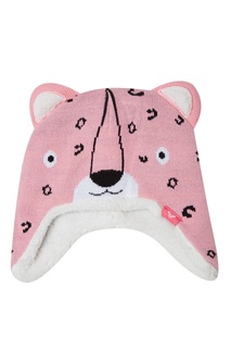 Розовая шапка-ушанка Leopard Roxy Kids