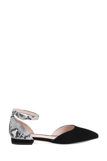 Черно-белые открытые туфли Portal