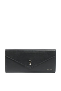 Черный кожаный кошелек с замком Paul Smith
