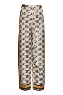 Принтованные шелковые брюки Alberta Ferretti
