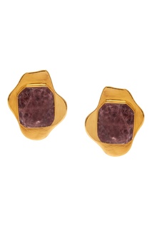 Серьги-гвоздики с вишневым кварцем Liya