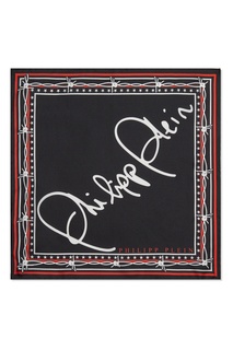 Красно-бело-черный платок с логотипом Philipp Plein
