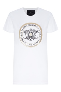 Хлопковая футболка с логотипом John Richmond