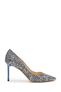 Туфли с разноцветным глиттером Romy 85 Jimmy Choo