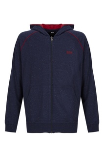 Синее худи с красной отделкой Hugo Boss