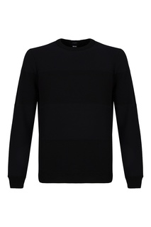 Черный джемпер с полосками Hugo Boss