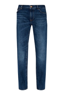 Синие джинсы с потертым эффектом Hugo Boss