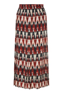 Плиссированная юбка с кремлевскими звездами Team Putin