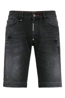 Черные джинсовые шорты Philipp Plein