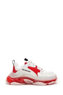 Красно-белые кроссовки Triple S Balenciaga