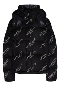 Черная куртка с логотипами Moncler