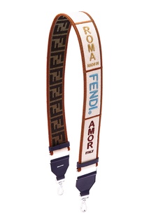 Длинный плечевой ремень с двойным карабином Fendi