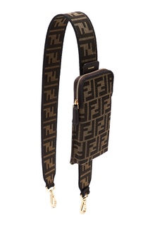 Длинный наплечный ремень со съемным карманом для мобильного телефона Fendi