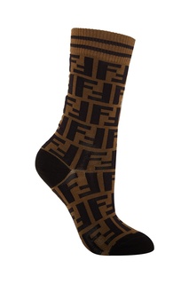 Носки в оттенках коричневого и черного Fendi