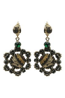 Серьги с кристаллами и узором Etro