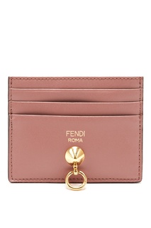 Держатель для карт из светло-розовой телячьей кожи Fendi