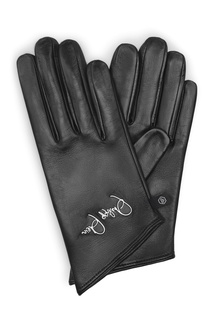 Кожаные перчатки с логотипом Philipp Plein